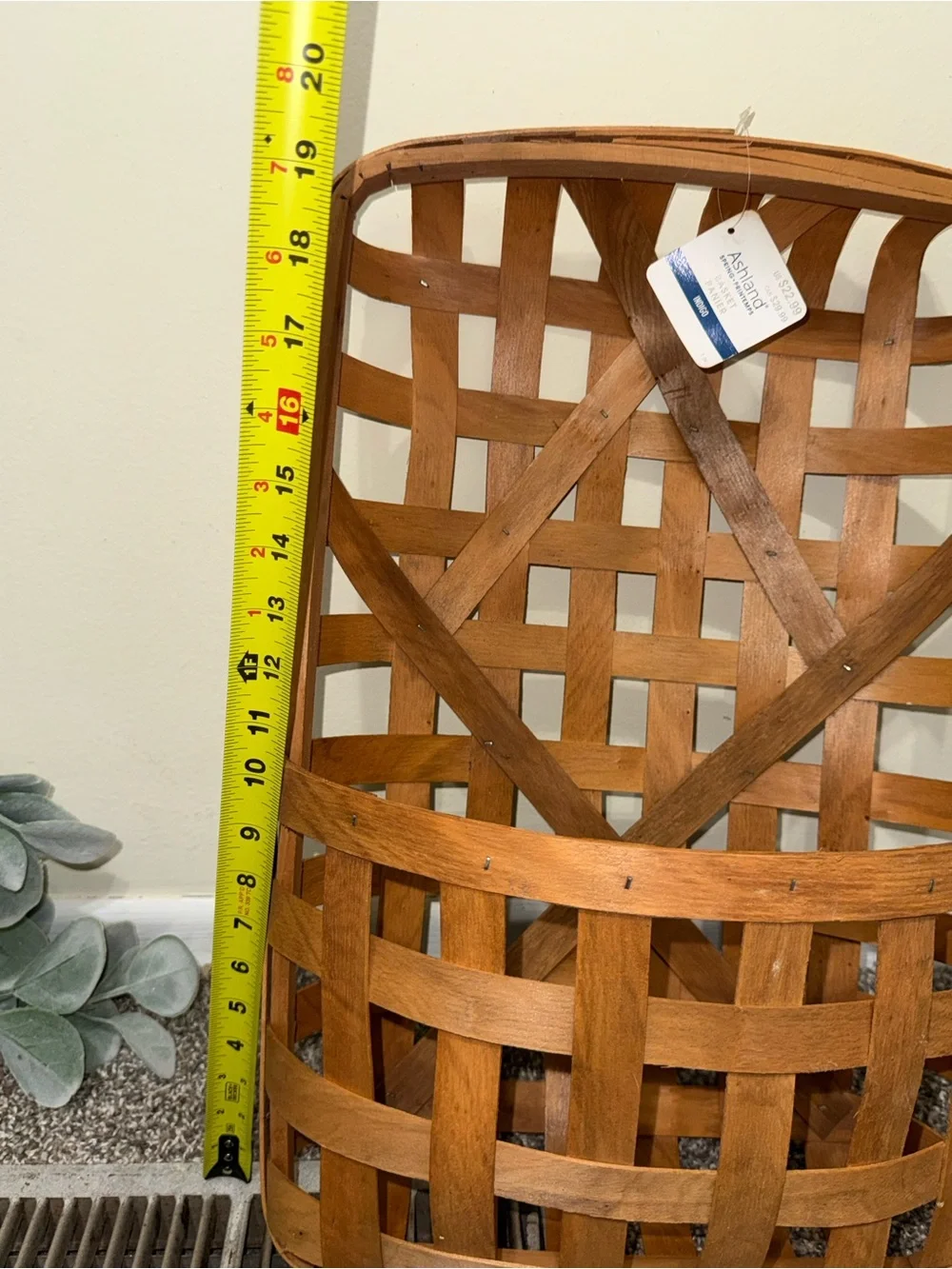 Large rectangle weaved decoration basket by Ashland